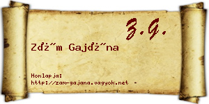 Zám Gajána névjegykártya